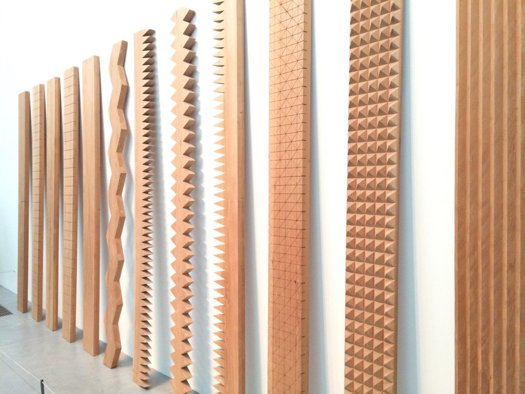 Wood sculptures by Arte-Povera