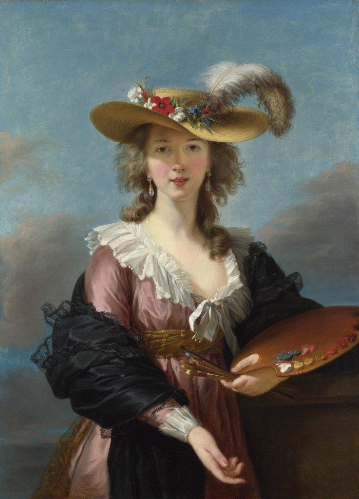 Elisabeth Louise Vigée Le Brun: Self Portrait in a Straw Hat