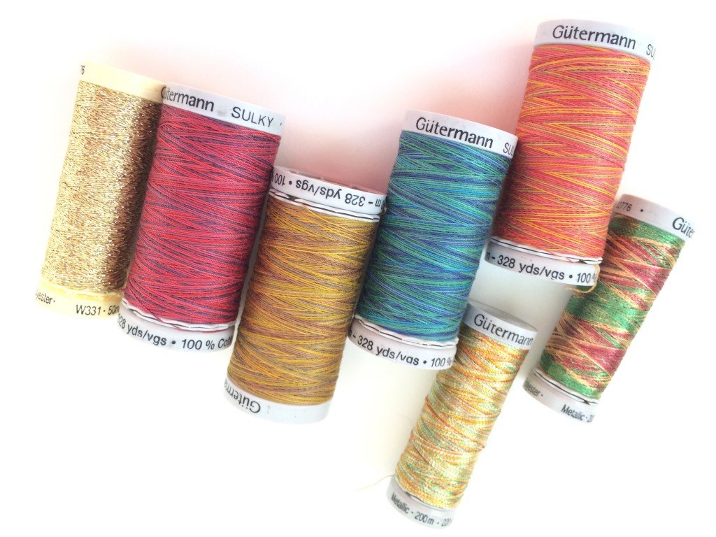 Multi-coloured threads