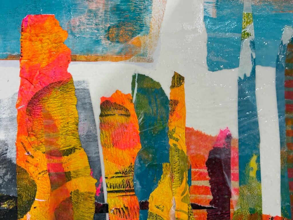 Today was a lovely change for me – instead of running a workshop, I was attending one! I was back at the Rickyard to do a one-day workshop, run by the brilliant artist Lisa Tank.